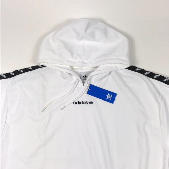 Rare Adidas Originals TNT Trefoil Logo Tape Hoodie - Picture 4 of 11